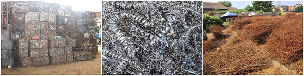 廢鋼撕碎機(jī)物料